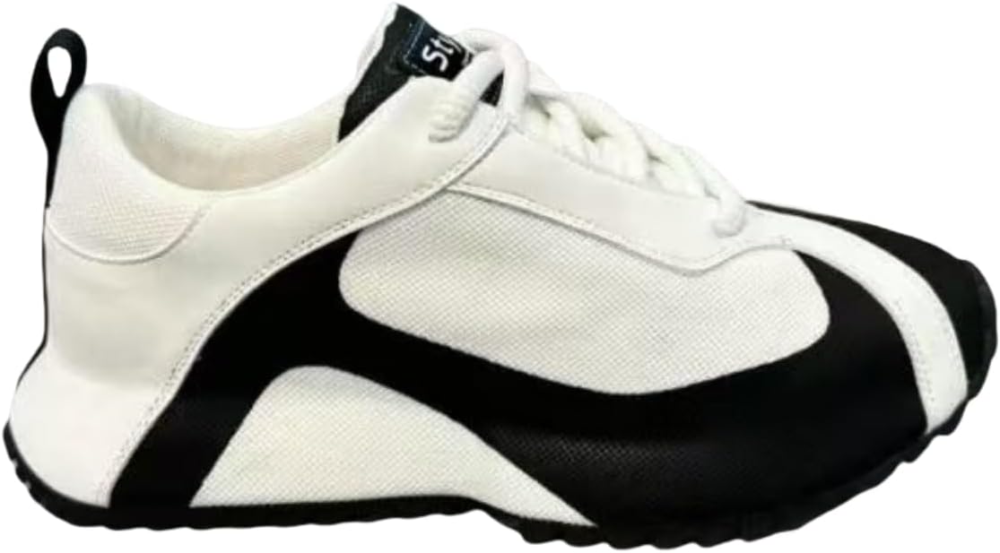 

Мужские спортивные кроссовки с шнурками для бега - противоскользящие фитнес-кроссовки для подростков - универсальная спортивная обувь круглый год для активного образа жизни Kpdwfms, белый/черный