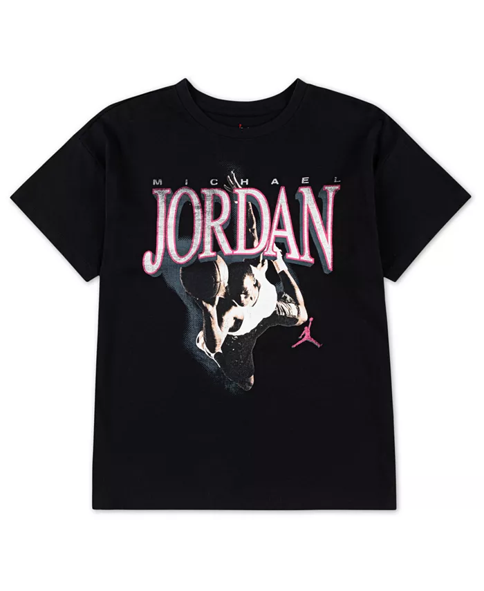 

Футболка оверсайз Big Girls Soar Jordan, черный