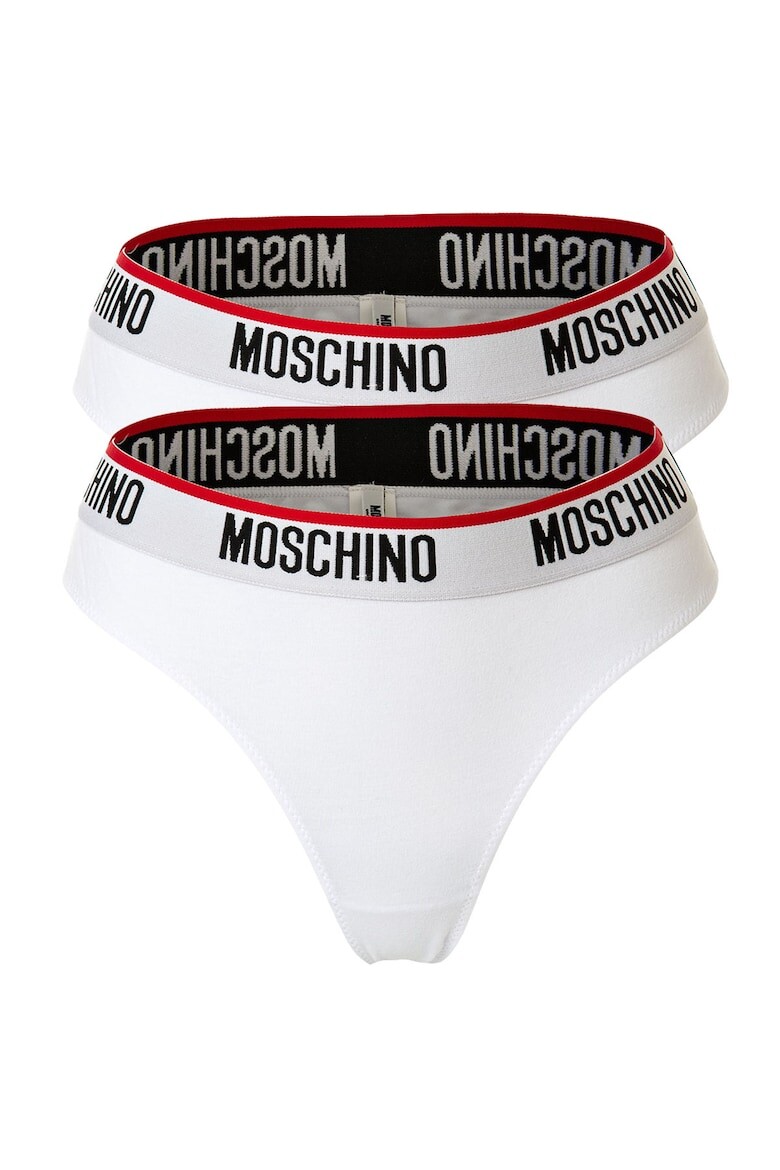 

Бразильское бикини из хлопка - 2 пары Moschino Underwear, белый