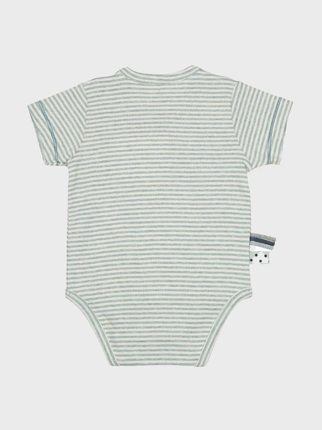 Комбинезон/боди 'OrganicEra Organic Baby S/S Kimono Body, Striped' Organicera, Aqua — фото 2