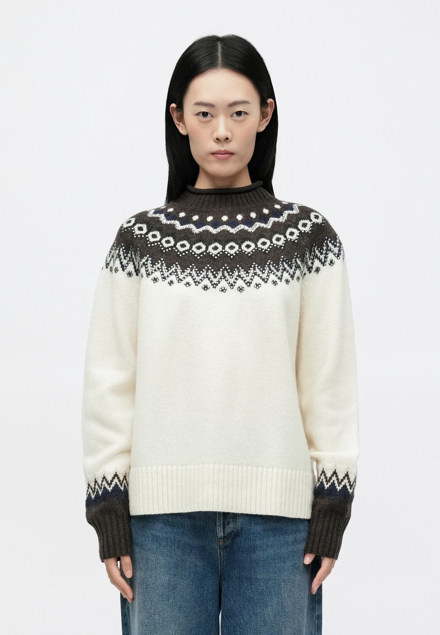 

Джемпер The Kooples Jumper, Ecru/Camel/Camel