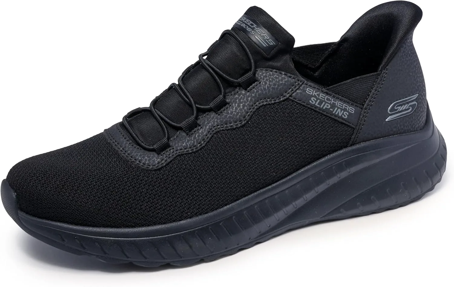 Мужские кроссовки Skechers Bobs Squad Chaos Daily Hype без застежек, черный — фото 2