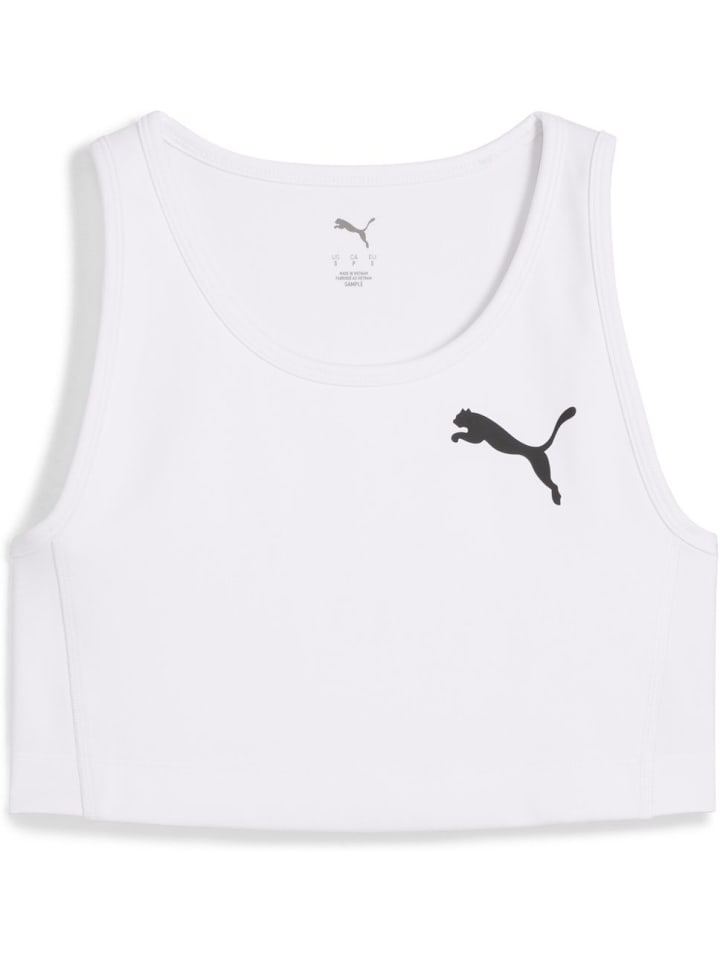 

Спортивная футболка "W CROSS THE LINE CROP Top 3.0" белого цвета Puma