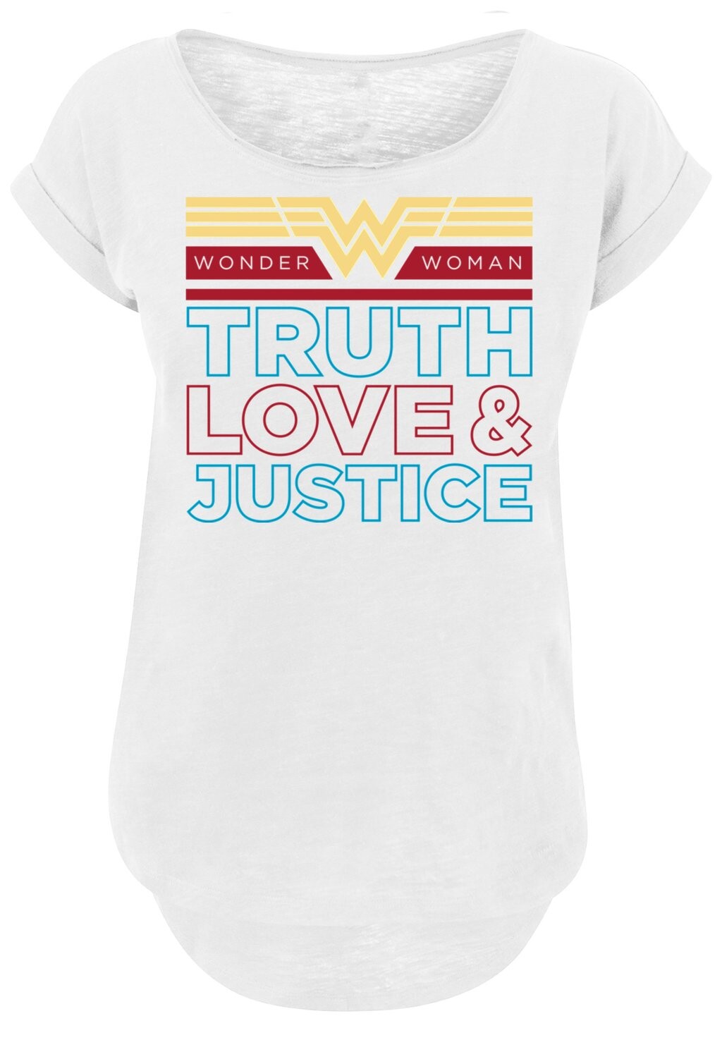 

Футболка с принтом DC COMICS TRUTH LOVE AND JUSTI F4NT4STIC, белый