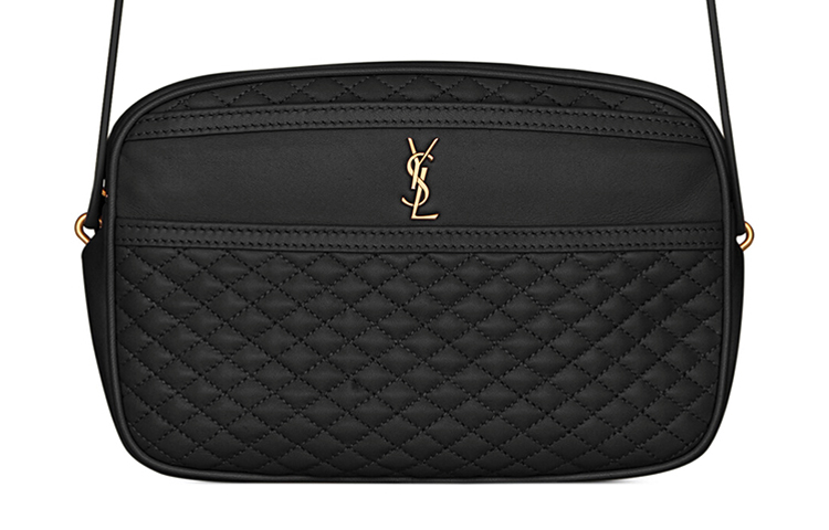 

SAINT LAURENT Кожаная сумка через плечо женская черная