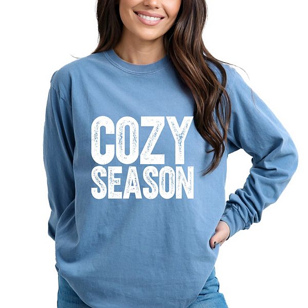 

Футболка с длинным рукавом и принтом для женщин, окрашенная в стиле garment dyed Simply Sage Market, Blue Jean, Зеленый, Футболка с длинным рукавом и принтом для женщин, окрашенная в стиле garment dyed Simply Sage Market, Blue Jean