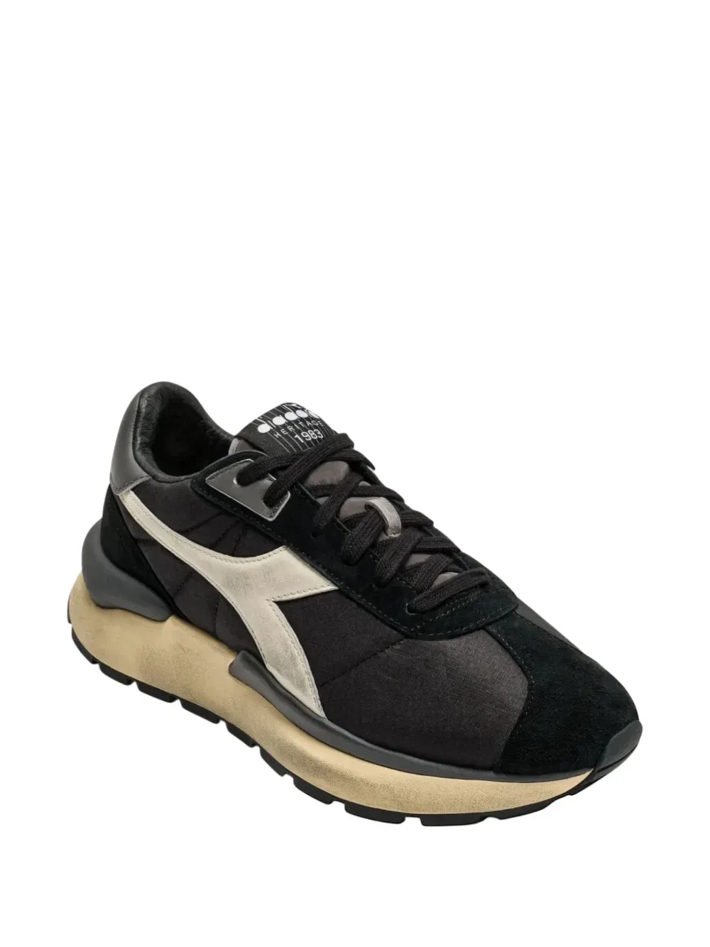 Кроссовки Heritage Mercury Elite из кожи на шнуровке Diadora, черный — фото 2