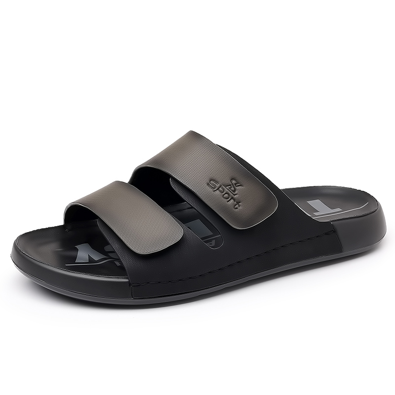 

HBRK Амортизирующие противоскользящие шлепанцы мужские Black Gray, цвет Black Gray