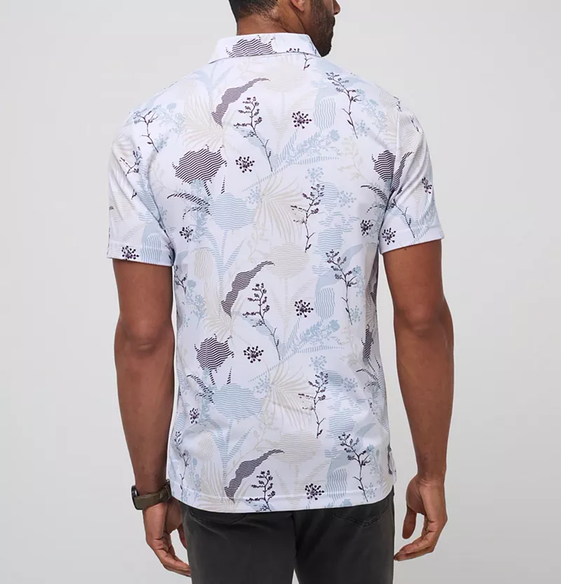 

Мужская рубашка-поло для гольфа TravisMathew Tropical Fusion, белый
