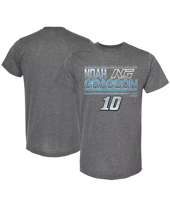 

Мужская футболка Heather Charcoal Noah Gragson с именем и номером Stewart-Haas Racing Team Collection, черный
