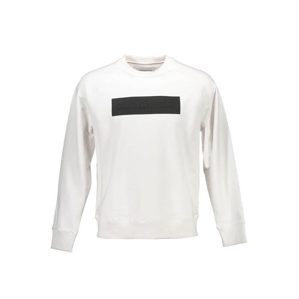 

Белая хлопковая толстовка унисекс Calvin Klein, White