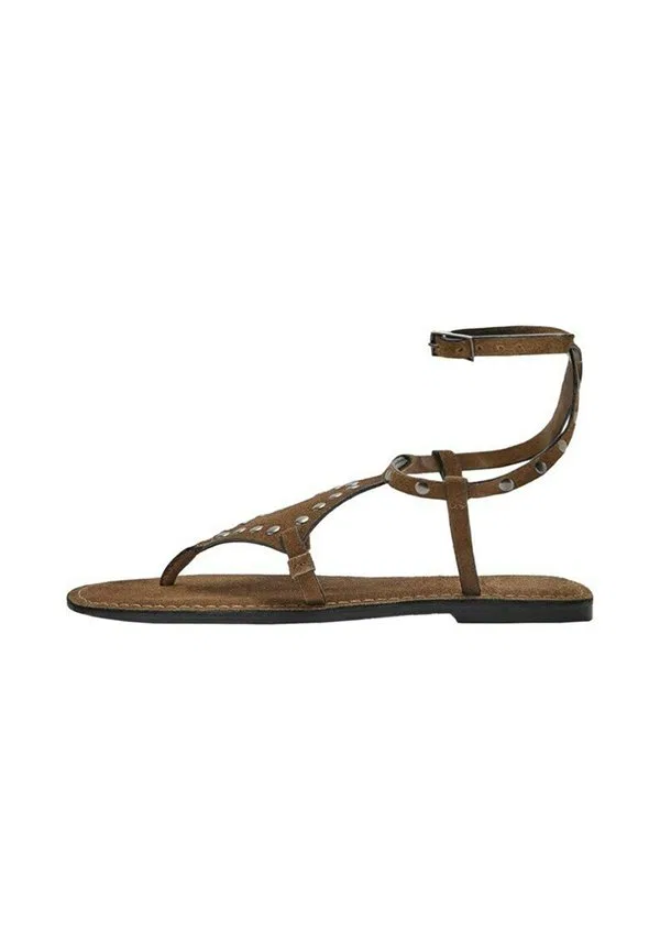 Подростковые сандалии с т-образным ремешком Mango Kids, Brown