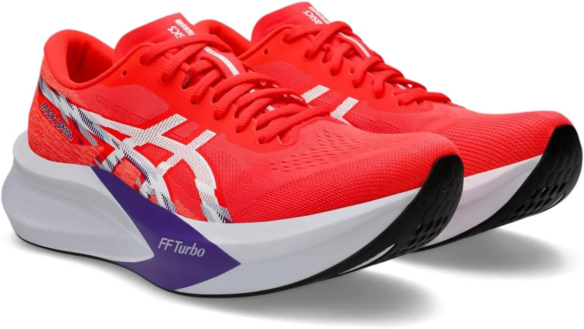 Беговые кроссовки Asics для мужчин Magic Speed 4, красно-белый — фото 2