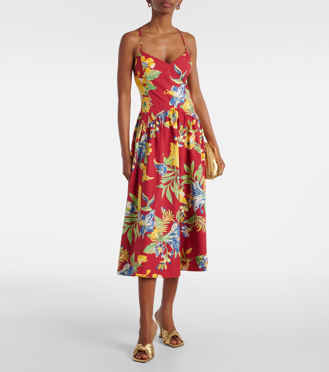 Платье миди из хлопка с цветочным принтом Polo Ralph Lauren, Paradise Petals — фото 2