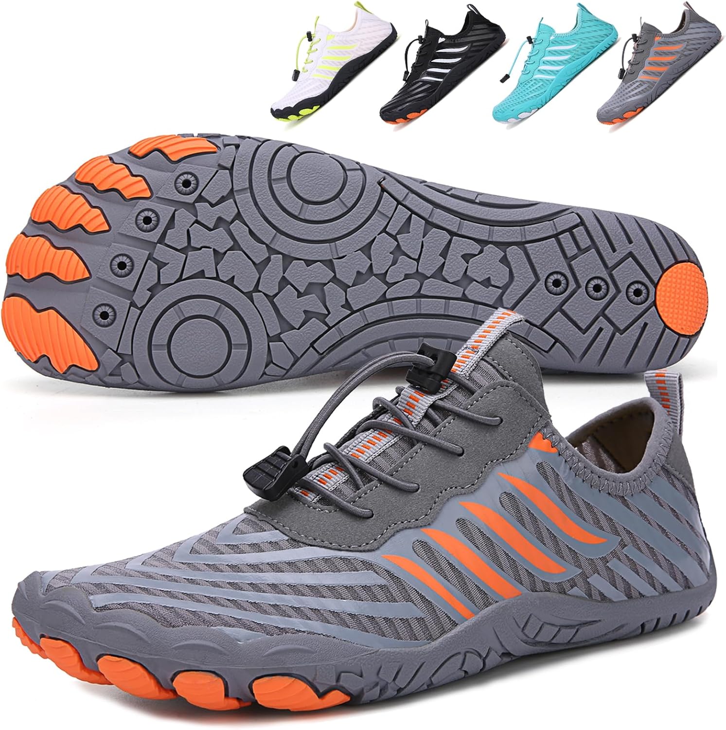 

Ботинки для походов для женщин и мужчин, унисекс водонепроницаемые босоножки, дышащие, противоскользящие походные туфли для занятий спортом, с широкой носочной частью, для походов, прогулок, бега, йоги и водных видов спорта Xianfengniao, оранжев...
