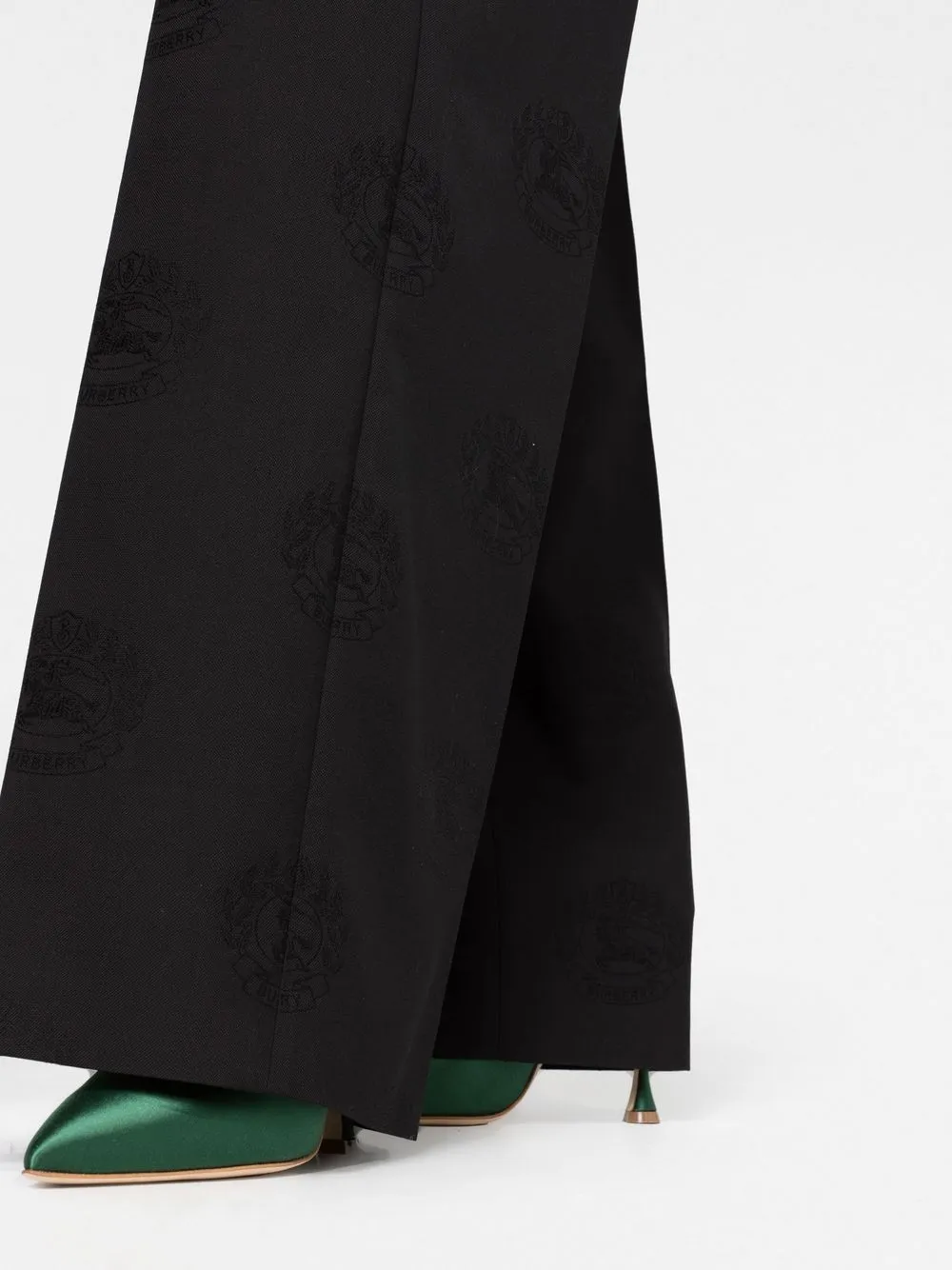 Брюки Burberry Широкие, строгого кроя, черные — фото 3