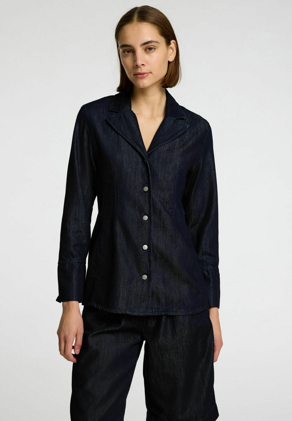 

Блузка на пуговицах ELEGANTES Selected Femme, цвет Dark Blue Denim