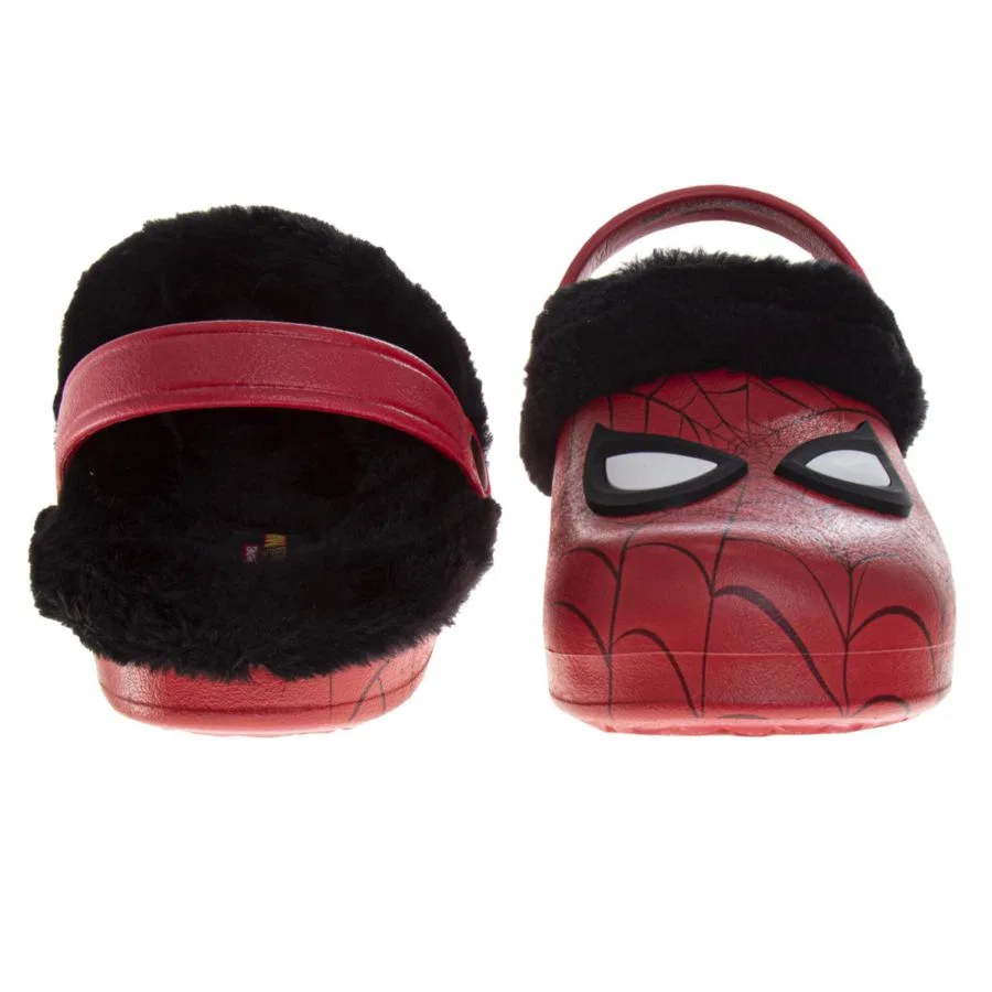 Детские садовые сабо Marvel Avengers Spiderman из мягкой ткани с флисовой подкладкой Spider-Man — фото 3