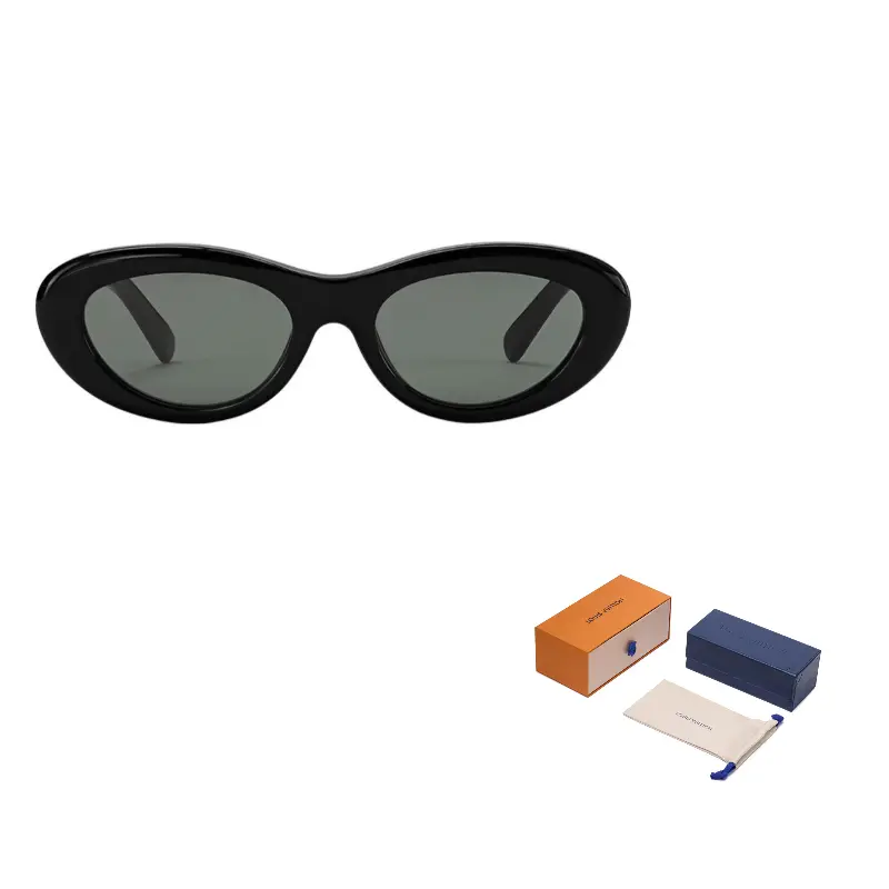 

Louis Vuitton Овальные солнцезащитные очки унисекс, черные