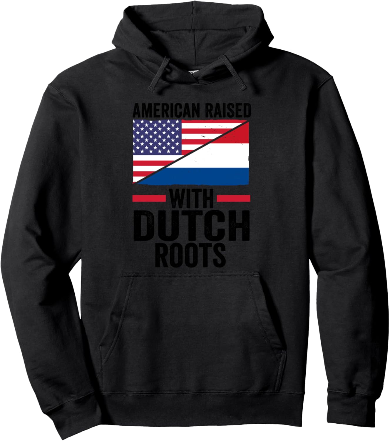 

Американская толстовка с голландскими корнями Dutch Flag & Dutch Roots Gift, черный