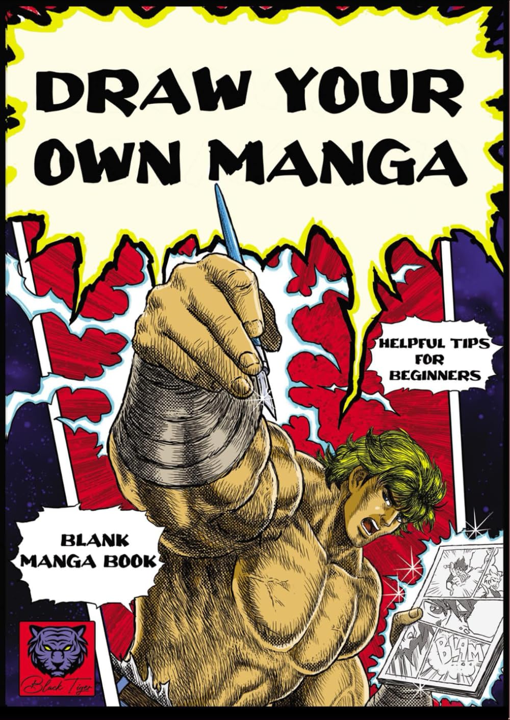 

Draw your own Manga: 100 Large blank manga pages , A4 size,blank cpomic book,suitable for children and adults,Contains a mini guide for beginners (Independently published)