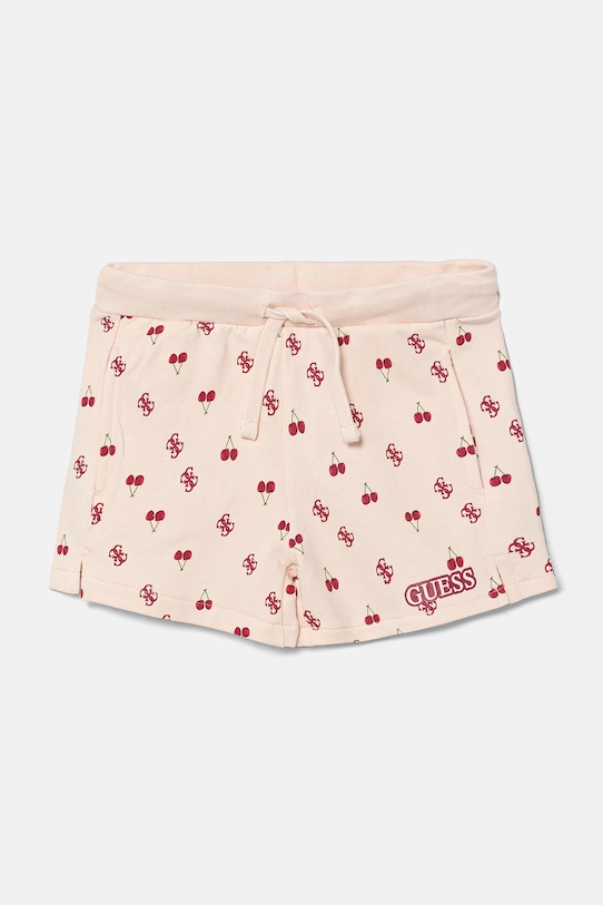 

Хлопковые детские шорты Guess, бежевый
