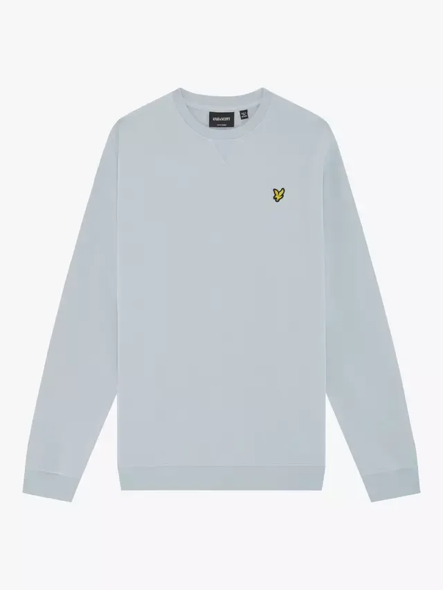 Толстовка с круглым вырезом и логотипом, опалово-голубая Lyle & Scott — фото 4