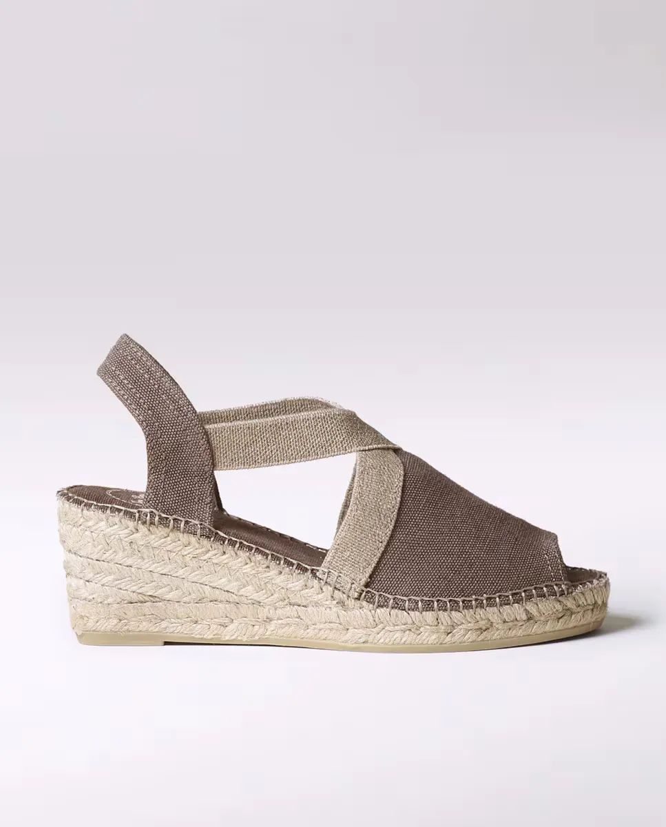 

Женские эспадрильи на танкетке из ткани на резинке Toni Pons, коричневый