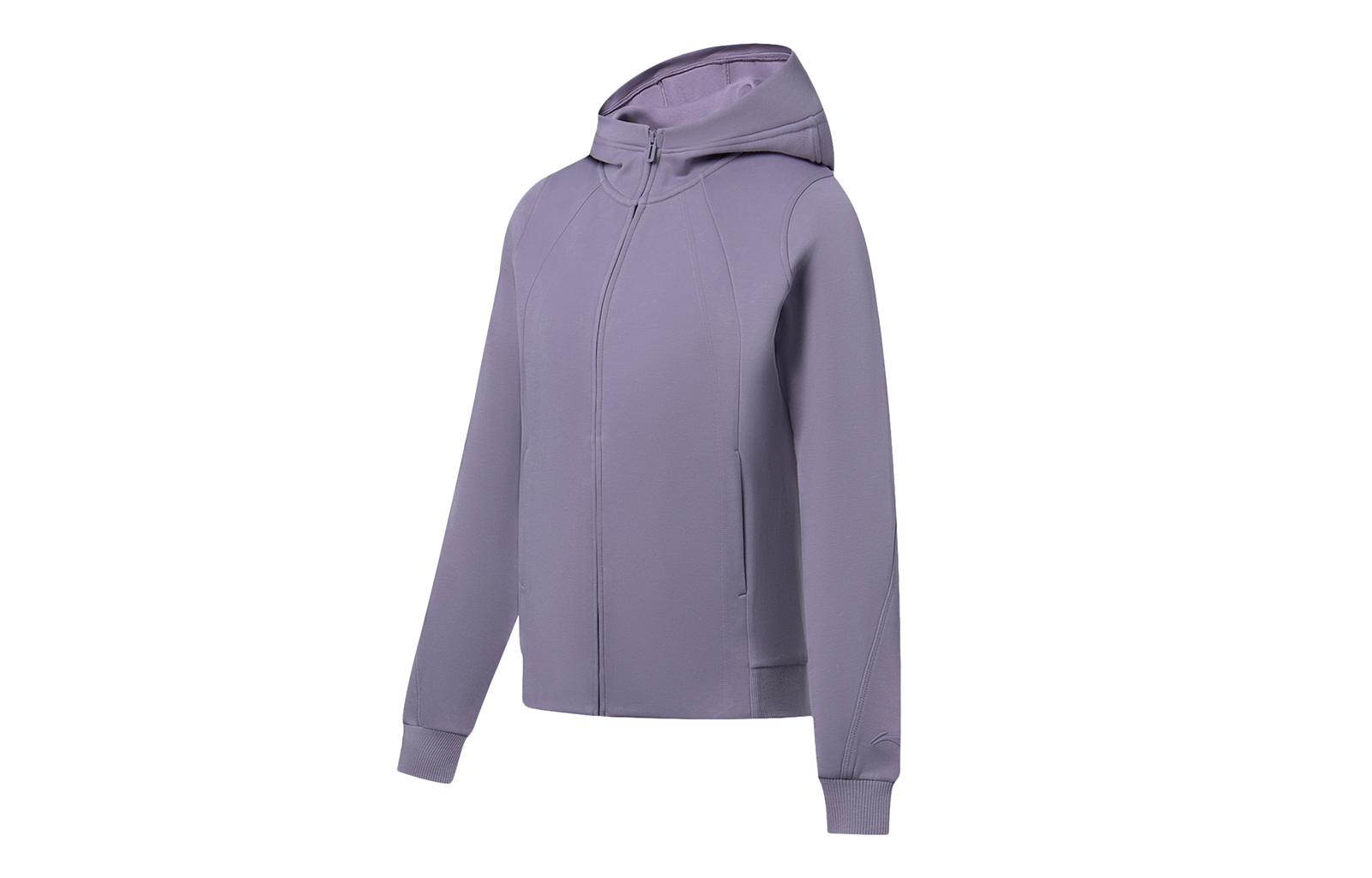 

LINING Толстовка с капюшоном Fitness Series для женщин, цвет дымчато-серый с оттенком розовато-лилового, на весну и осень