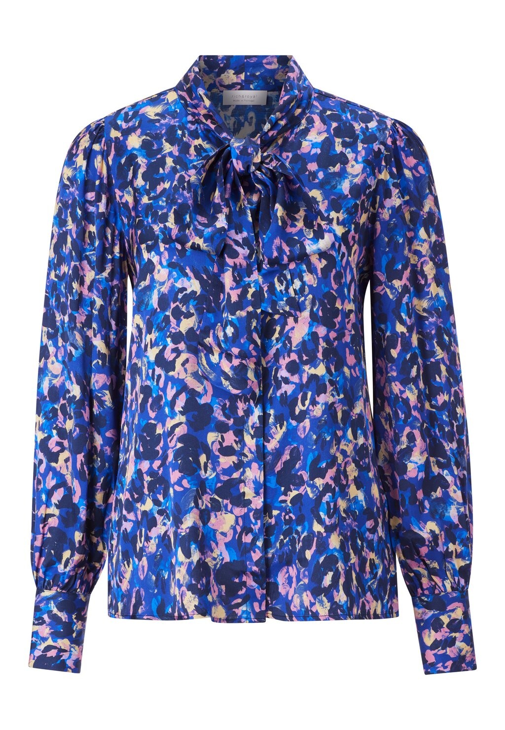 

Блузка на пуговицах MIT SCHLEIFENKRAGEN Rich & Royal, темно-синий