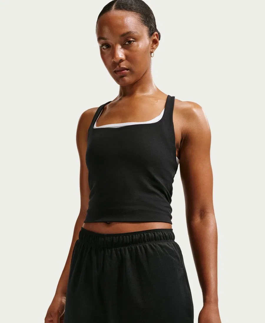 Женские шорты Attack Dri-FIT со средней посадкой Nike, черный/белый — фото 2