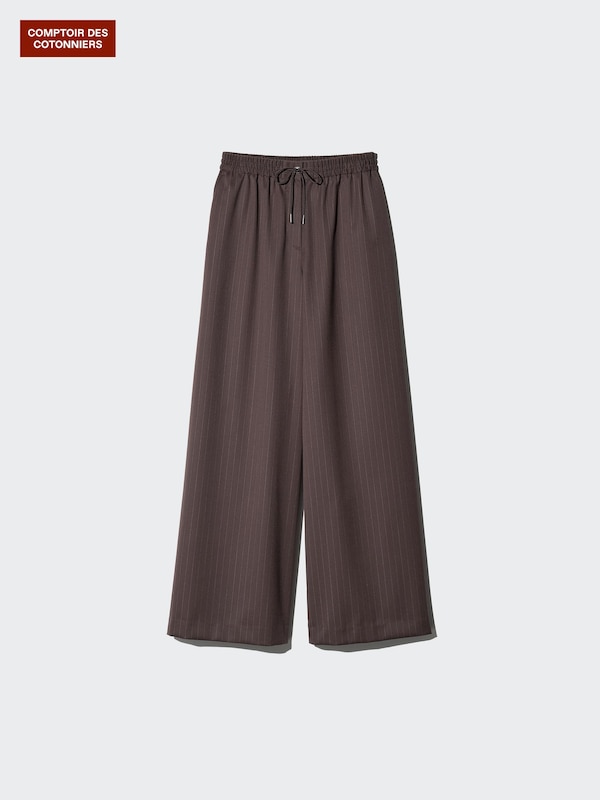 Широкие шерстяные брюки Uniqlo, 34 brown — фото 3
