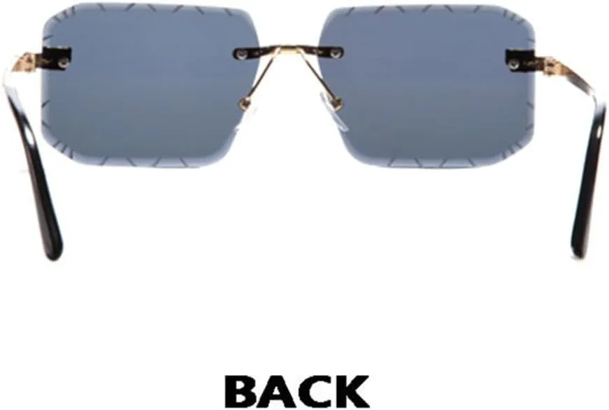 

Солнцезащитные очки без оправы с закругленными краями, металлические витые зеркальные дужки, линзы цвета океана, летние цвета, уличный стиль, женские VFDHN, T22155-c5