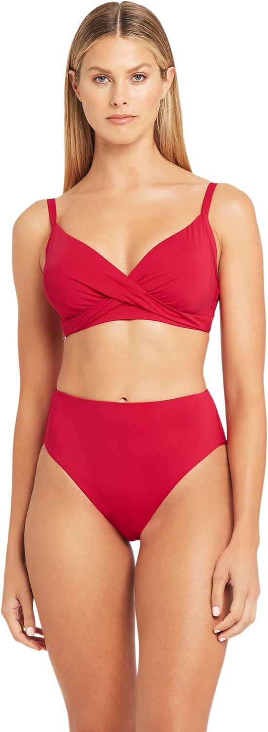 

Купальник SEA LEVEL SWIM Essentials Retro High-Waist Pant, красный