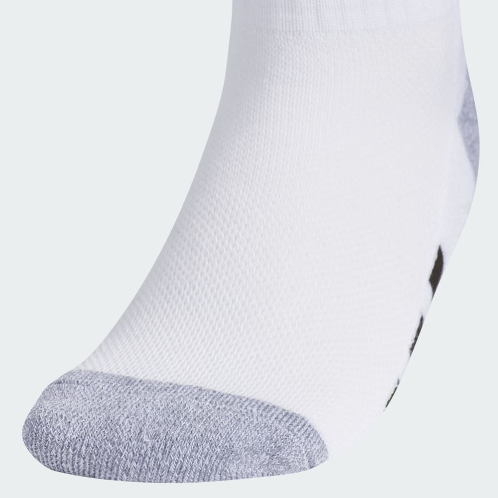 Носки Adidas Athletic Cushioned 6-Pack Quarter Socks Kids, цвет White/Grey/Black — фото 3