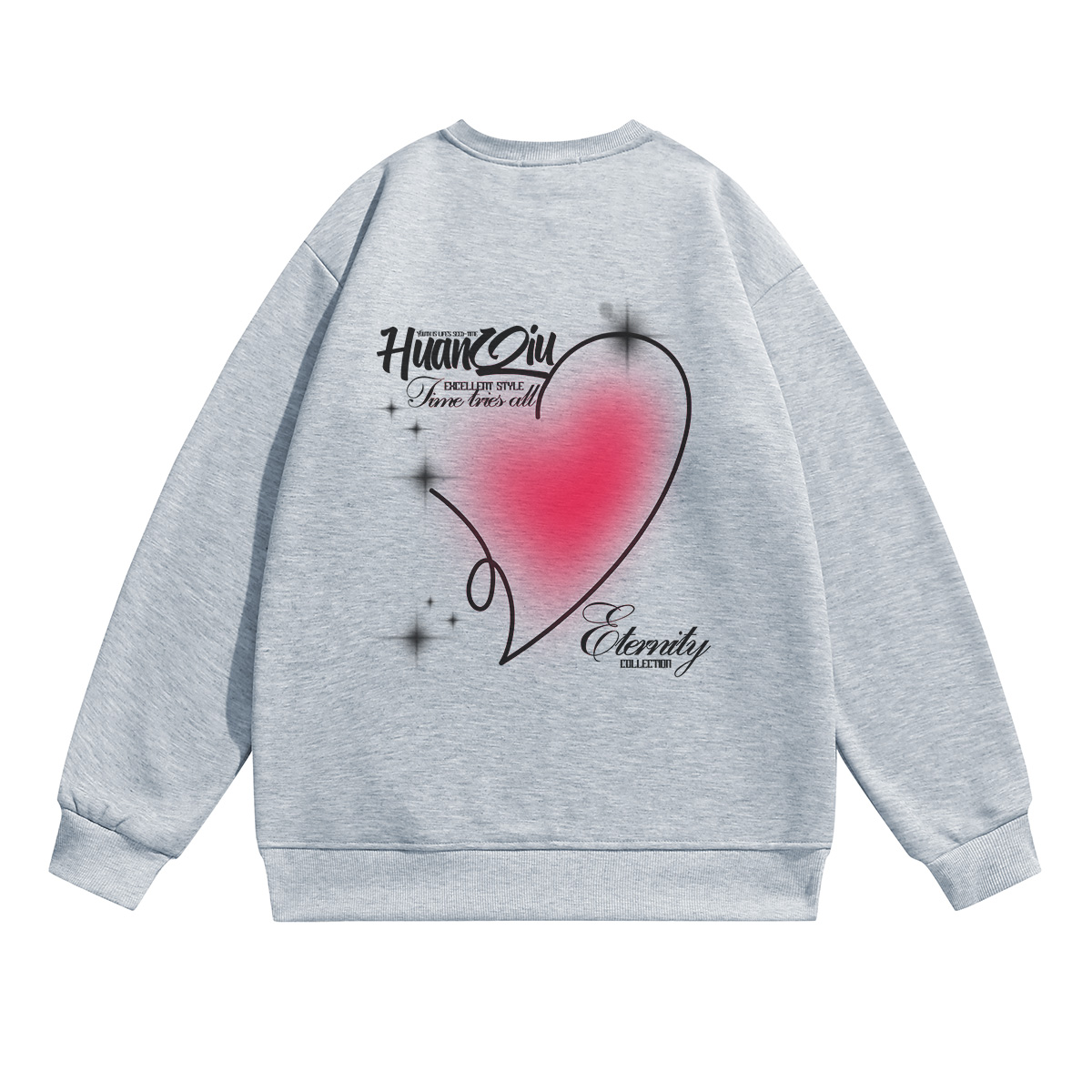 

Свитшот Unisex Crew Neck Moderate Heavyweight HUANQIU, светло-серый
