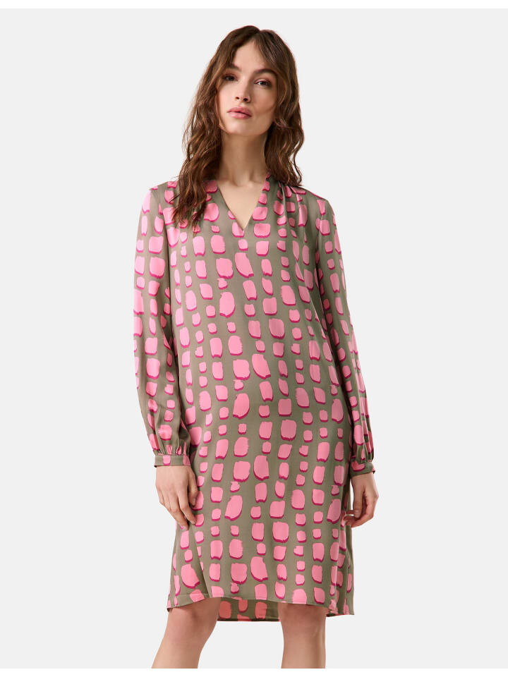 

Короткое платье TAIFUN Kleid Langarm kurz, цвет Cinder patterned