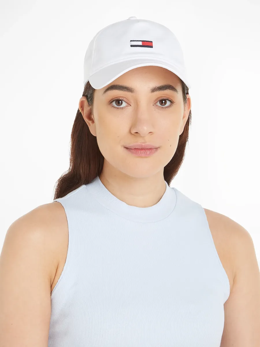 

Бейсбольная кепка Tommy Jeans "TJW ELONGATED FLAG CAP" с вышивкой логотипа, белый