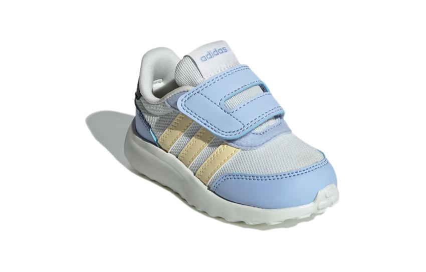 Кроссовки низкие для малышей Adidas Neo бело-голубые противоскользящие износостойкие 70-х — фото 3