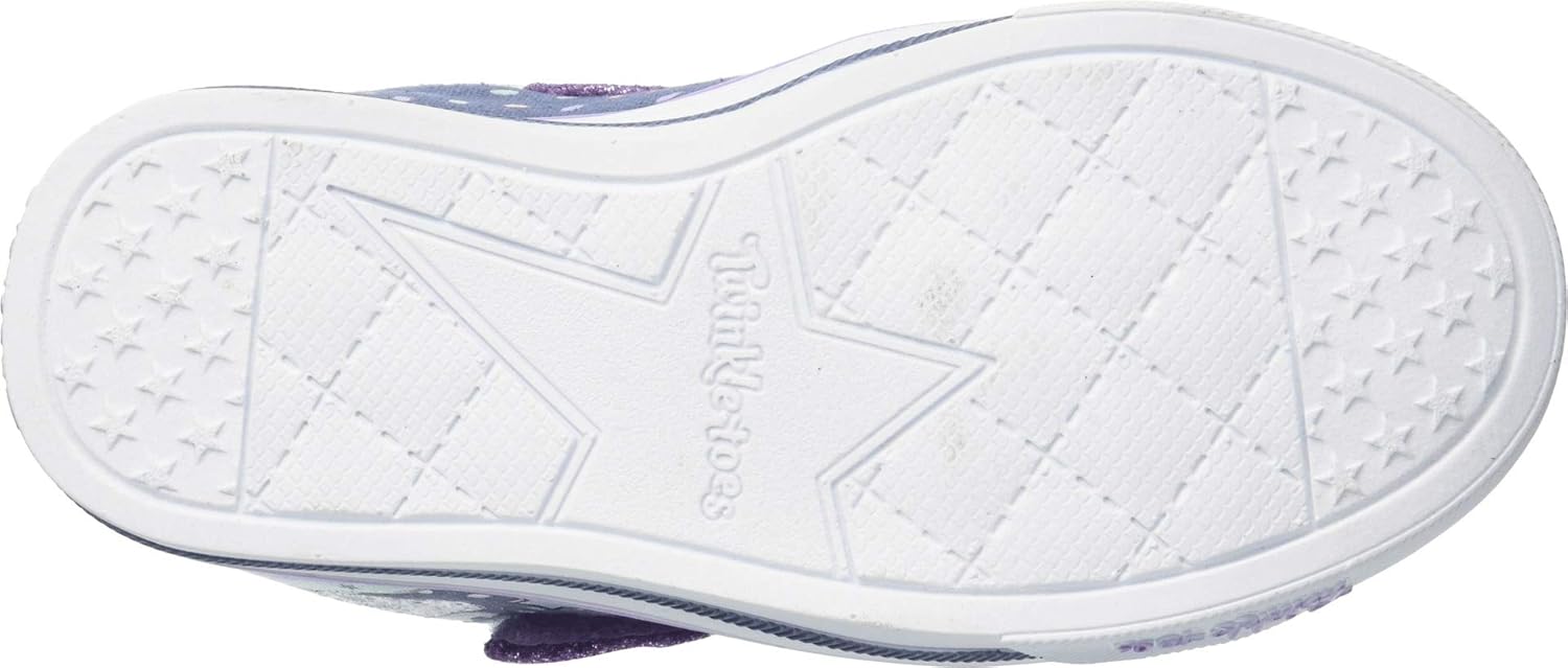 Детские кроссовки Skechers Twinkle Toes Sparkle Lite «Безумие единорога», Denim/Lavender — фото 4