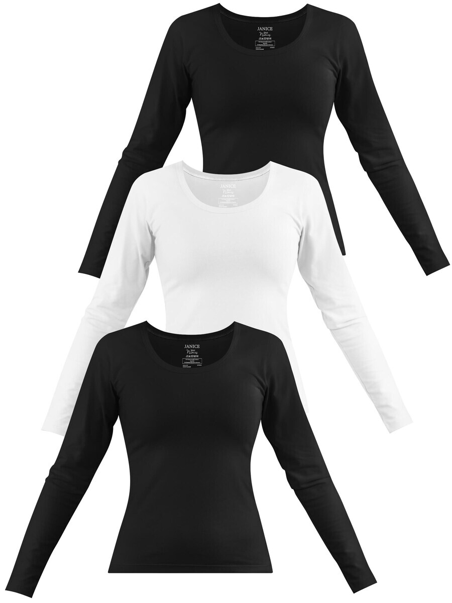

Лонгслив Janice Shirt Nimes, черный/белый