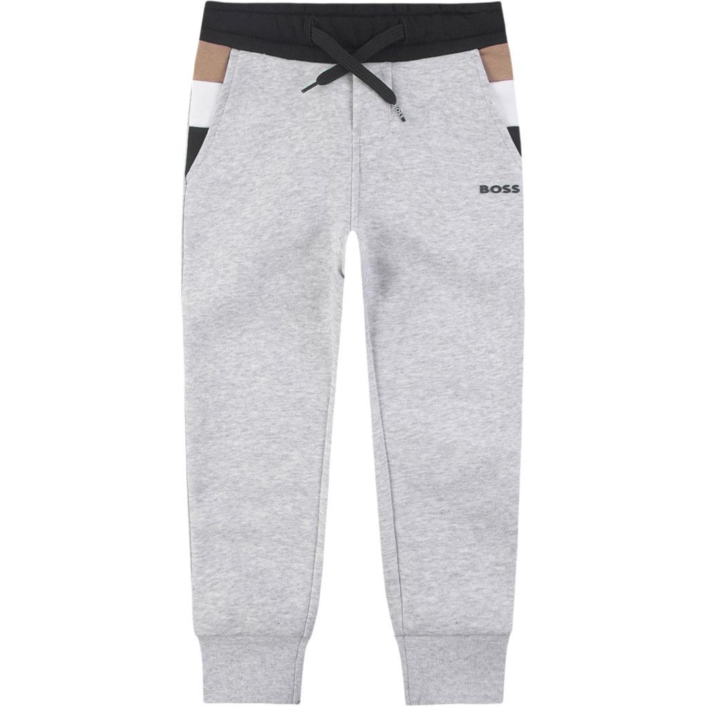 

Детские вязаные спортивные штаны HUGO BOSS, светло-серый