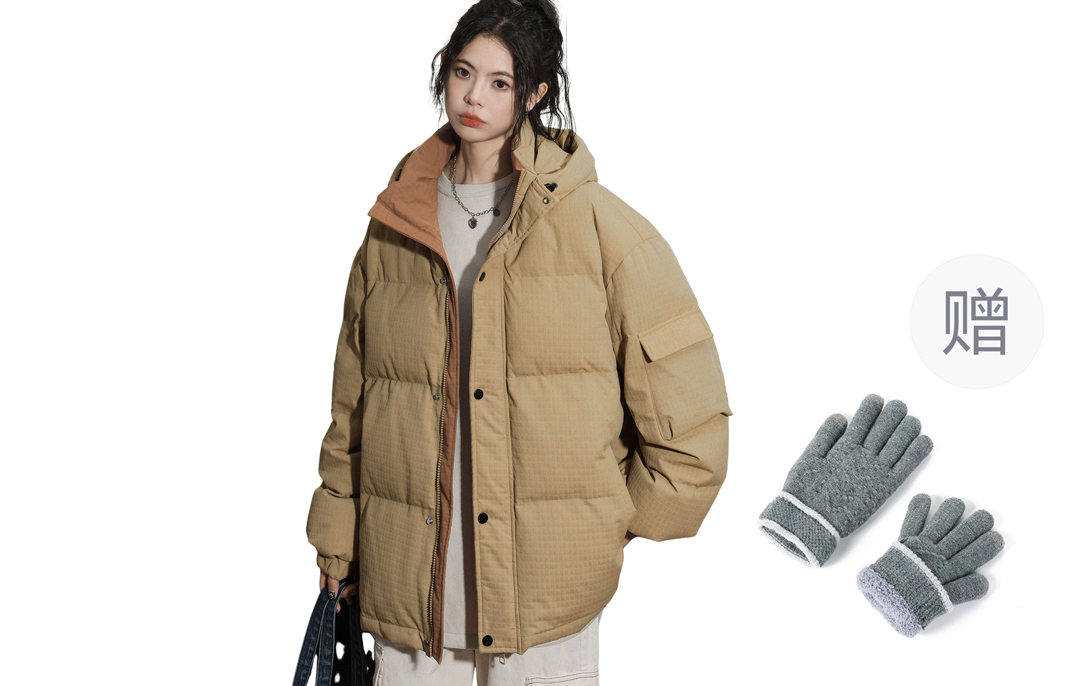 

WARRIOR Пуховик Unisex из коллекции Huichao Riding The Wind, Khaki