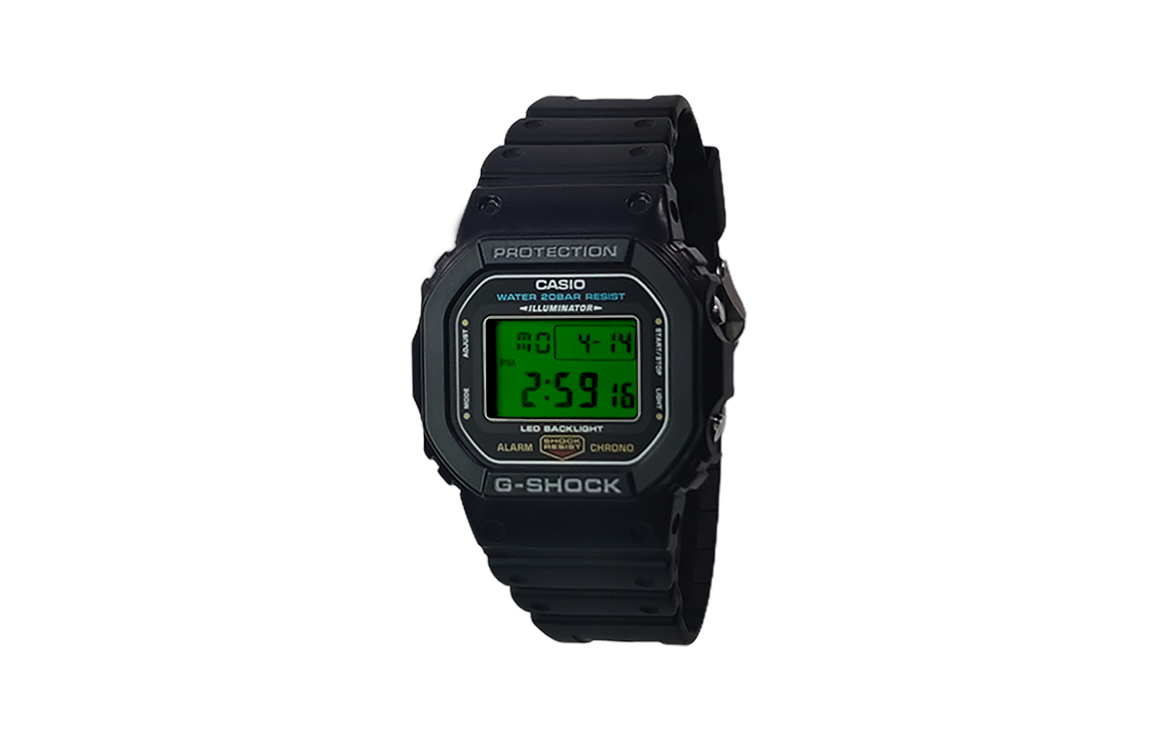 

CASIO Кварцевые часы унисекс с черным циферблатом на ремешке из смолы