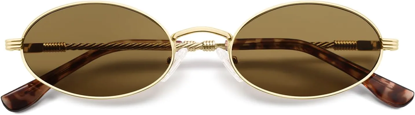 

Ретро-солнцезащитные очки «кошачий глаз» овальной формы для женщин, модные узкие очки в стиле 90-х, дизайнерские солнцезащитные очки AP3721 Appassal, Gold