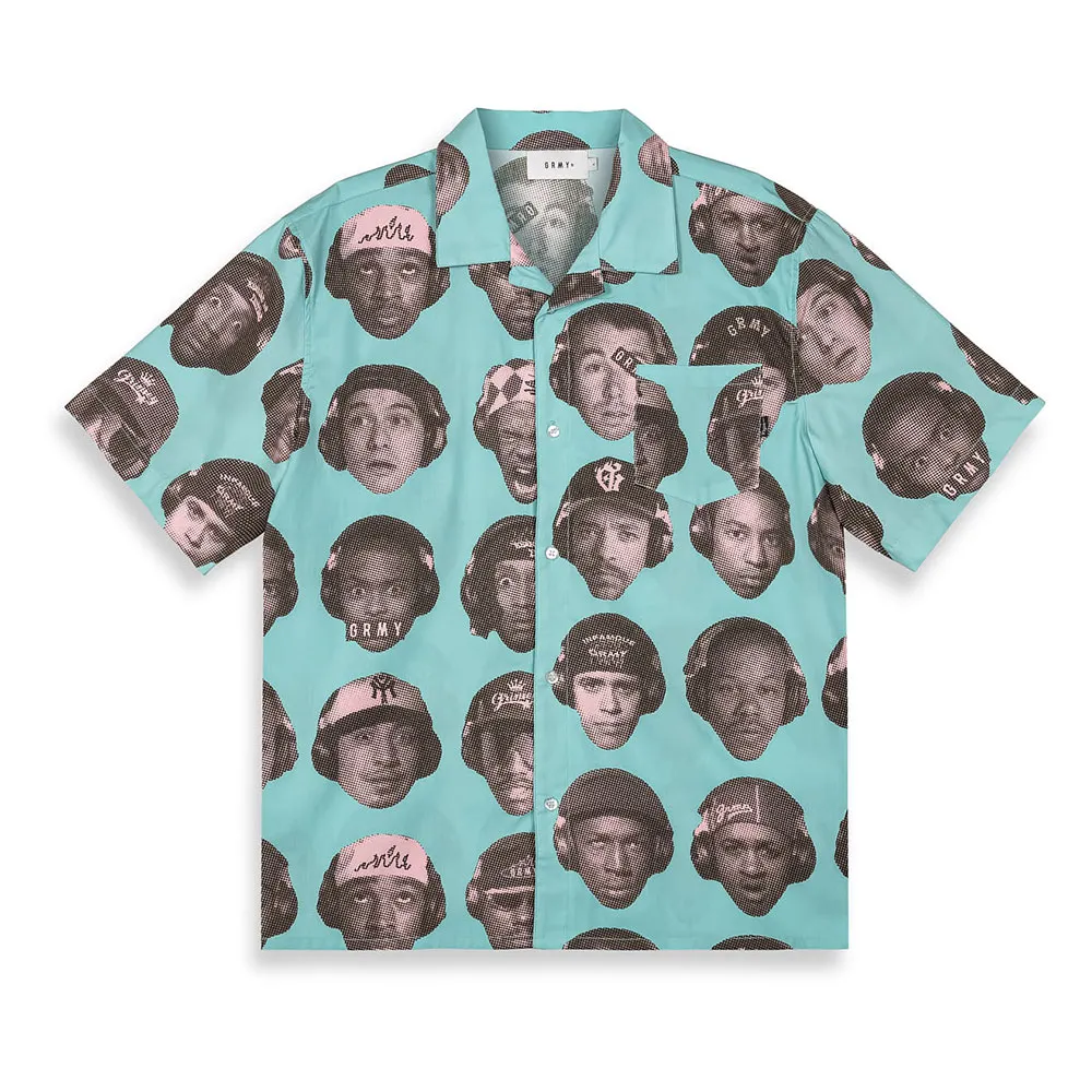 

Рубашка с коротким рукавом Grimey The Midnite Button Up, синий