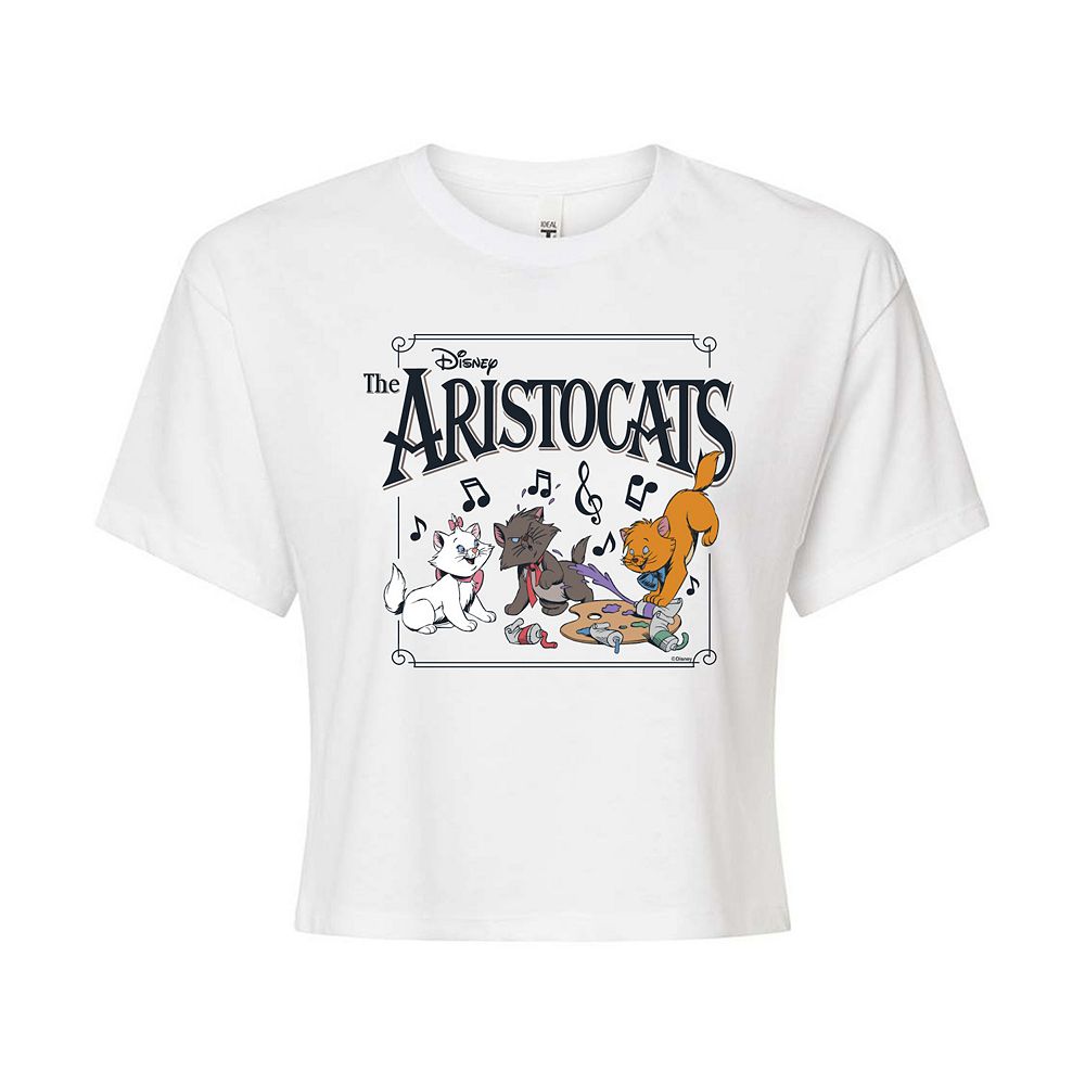 

Укороченная футболка с плакатом Disney's The Aristocats Juniors, белый