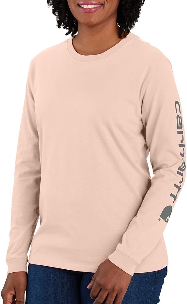 

Carhartt женская футболка с логотипом на рукаве, свободный крой, тяжелый хлопок, длинный рукав, Georgia Peach, Оранжевый, Carhartt женская футболка с логотипом на рукаве, свободный крой, тяжелый хлопок, длинный рукав, Georgia Peach