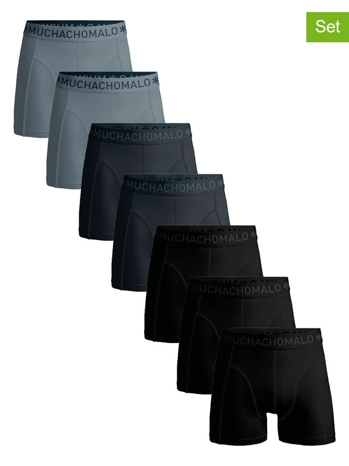 

Muchachomalo Комплект из 7 штук: боксерские трусы черно-серого цвета