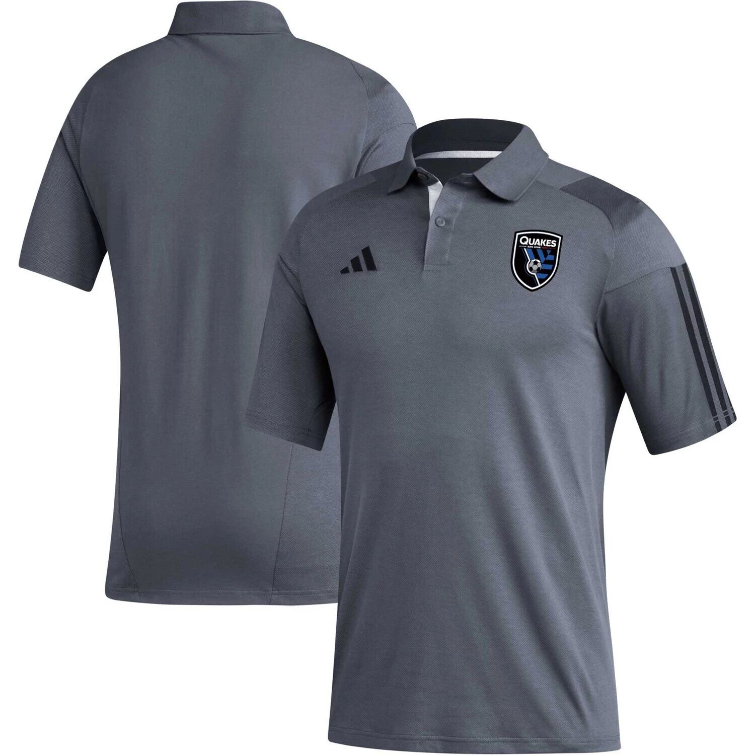 

Мужская серая тренировочная футболка-поло San Jose Earthquakes 2023 adidas, Серый, Мужская серая тренировочная футболка-поло San Jose Earthquakes 2023 adidas